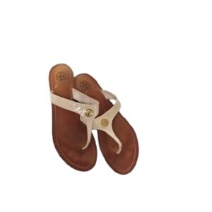 Tory Burch Womens Logo Accent Flip Flops Sandals Sz 11M